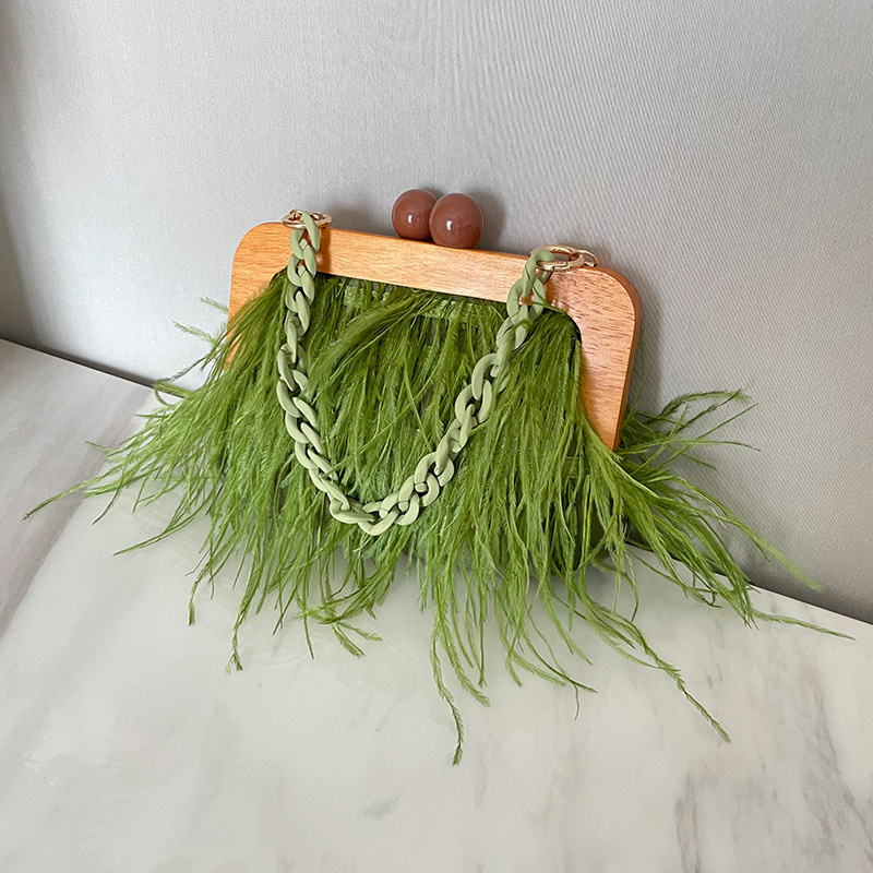 Women'S Bags Holiday - Nowa luksusowa torebka wieczorowa z piór