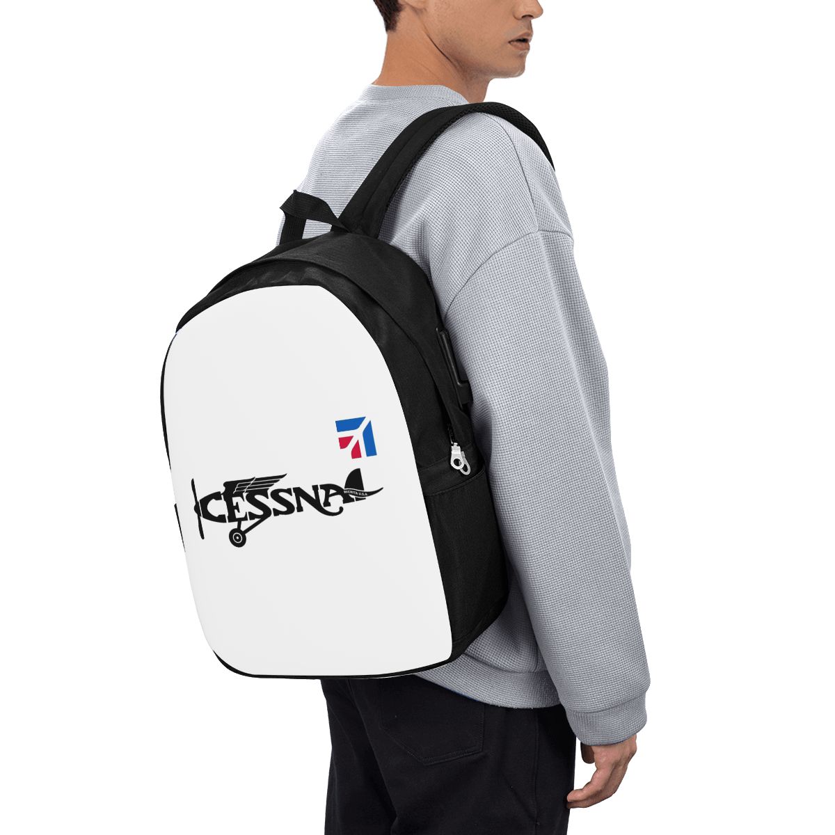 Women Bags For Travel - Plecak z logo Cessna, torba podróżna