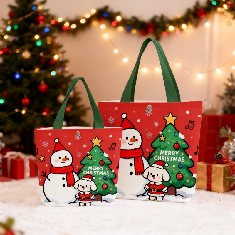 Women'S Bags Holiday - Świąteczna torba prezentowa z nadrukiem bałwana,