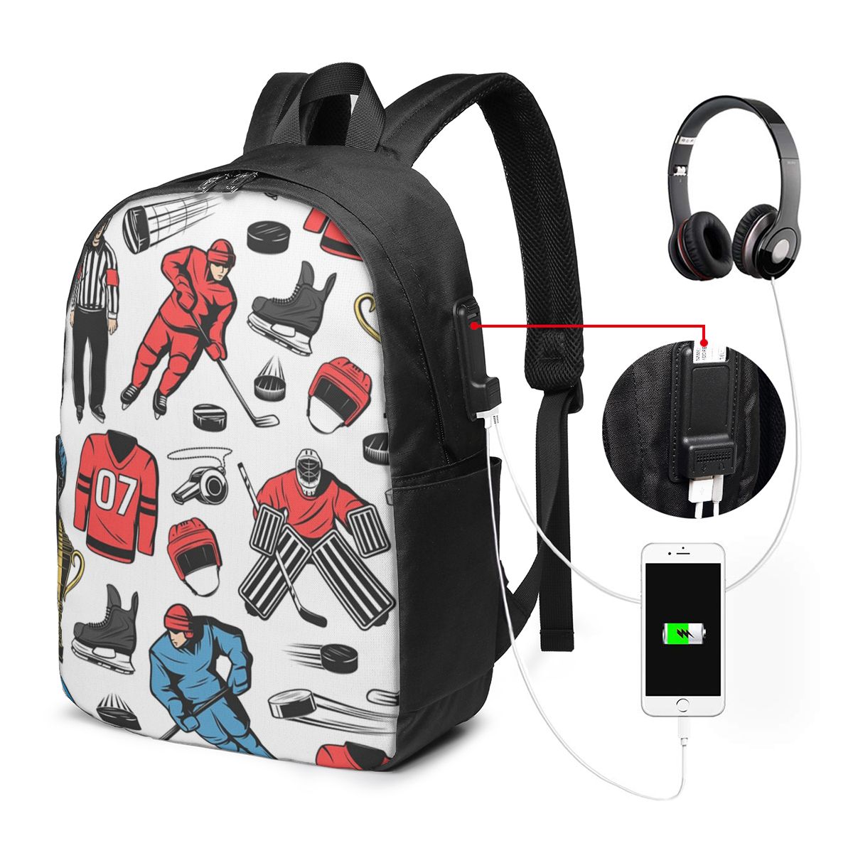 Women Bags For Travel - Torba na plecy dla graczy hokejowych