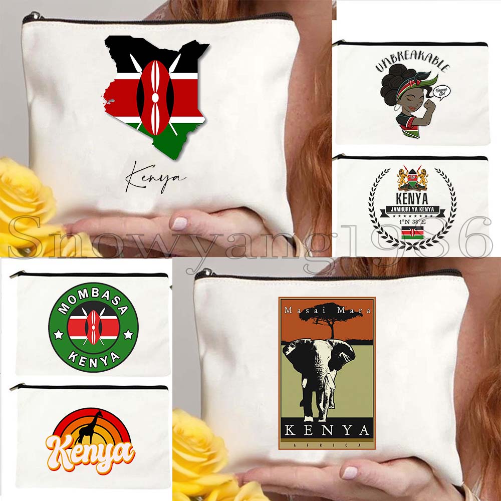 Women Bags Kenya - Kosmetyczka z herbem Kenii, flagą i