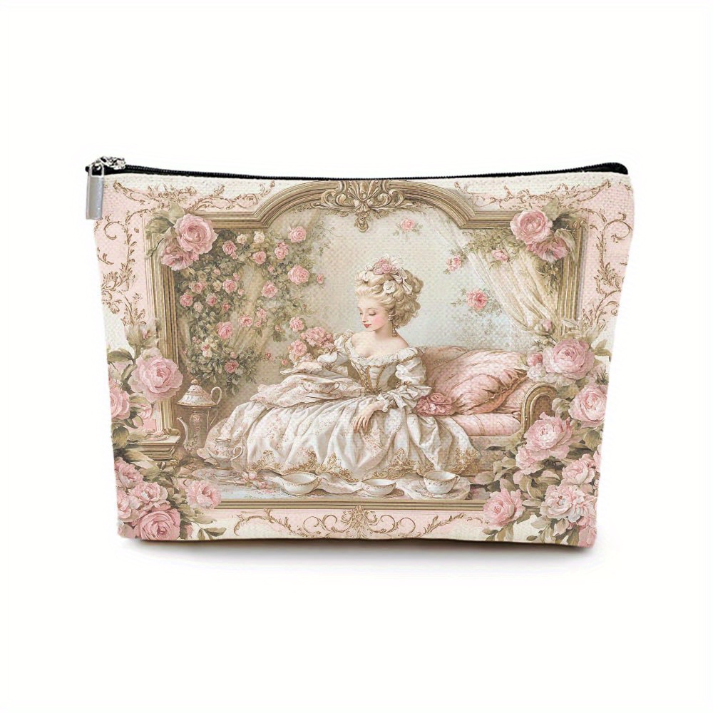 Women Bags In Amazon - Rococo Floral Makeup Bag - Śliczna