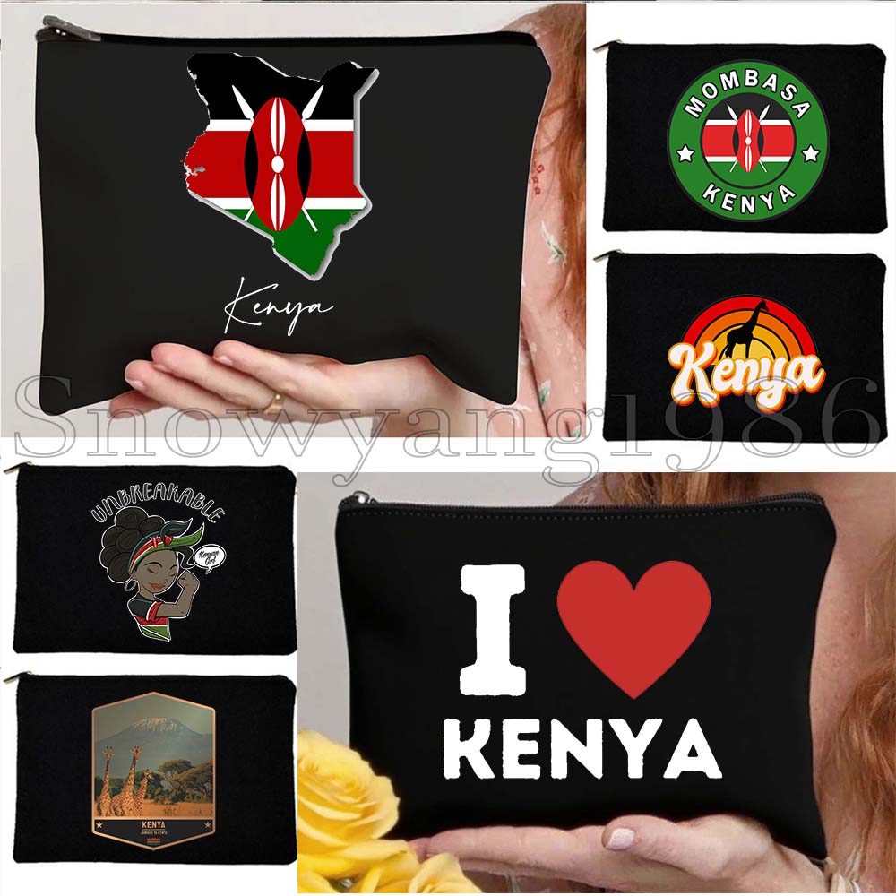 Women Bags Kenya - Kosmetyczka z herbem Kenii, flagą i