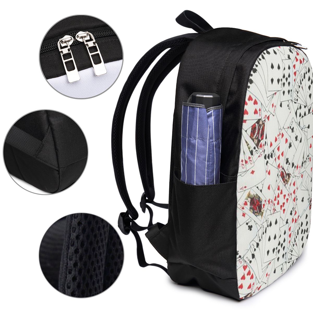 Plecak z nadrukiem kart do pok – Women Bags For Travel recenzja i cena