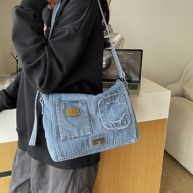 Damska dżinsowa torba crossbod – Women Bags Jeans recenzja i cena