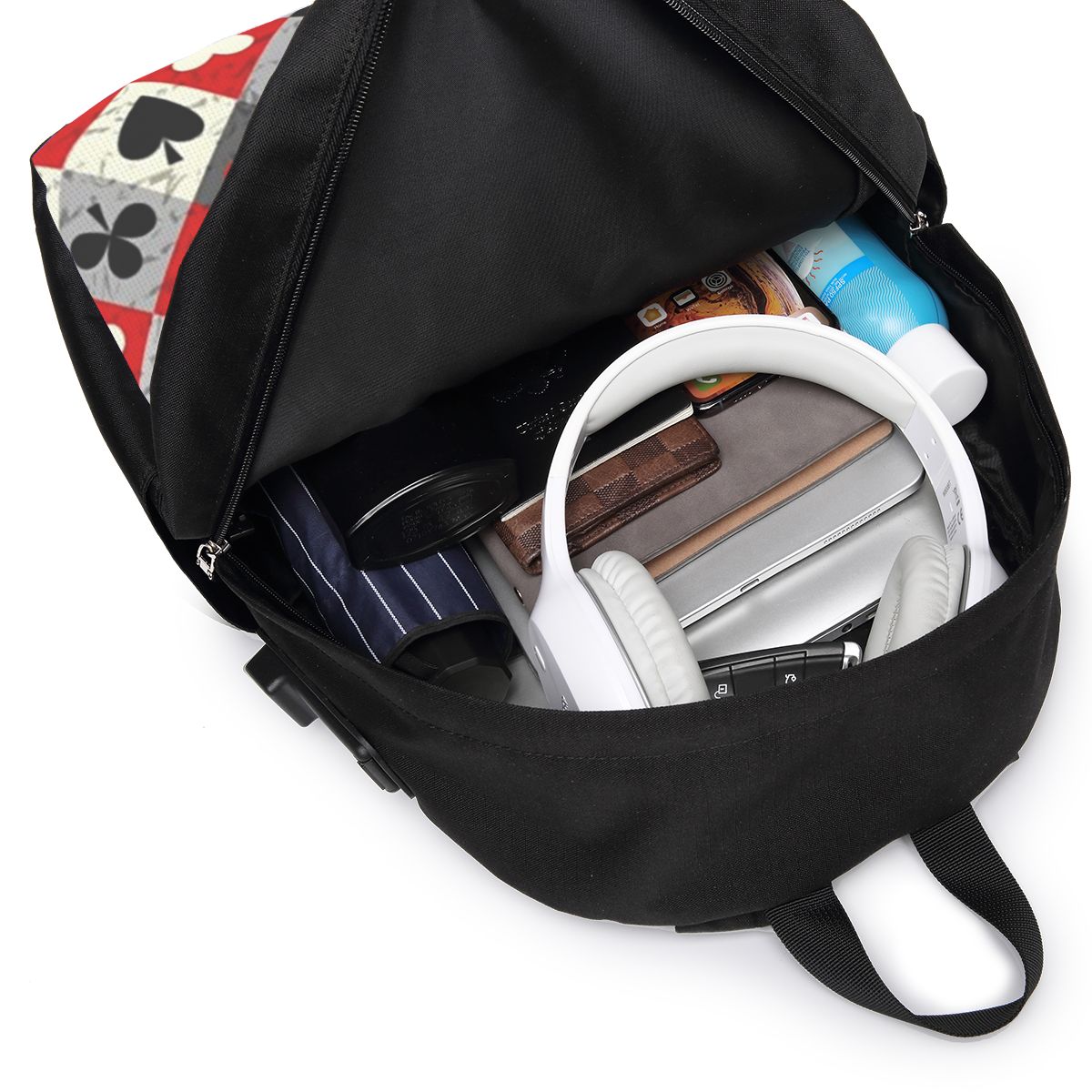 Plecak z nadrukiem kart do pok – Women Bags For Travel recenzja i cena