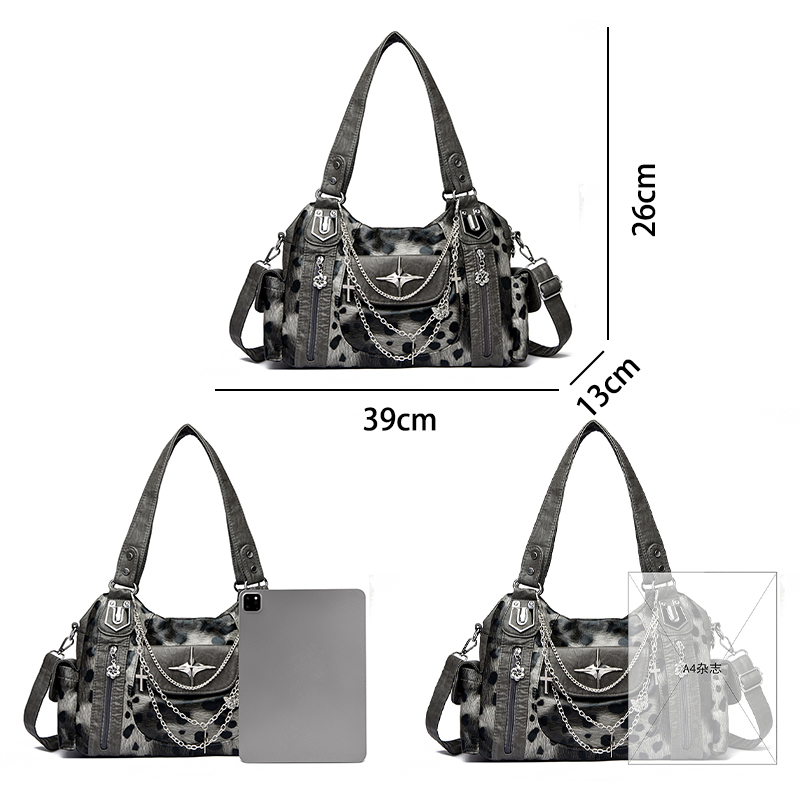 Szara torebka z motywem leopar – Women Bags Grey recenzja i cena