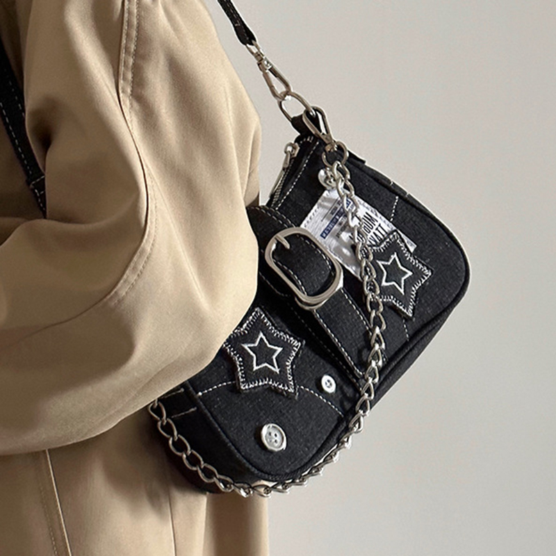 Moda Y2K Damskie Torebki Wzór  – Women Bags Jeans recenzja i cena